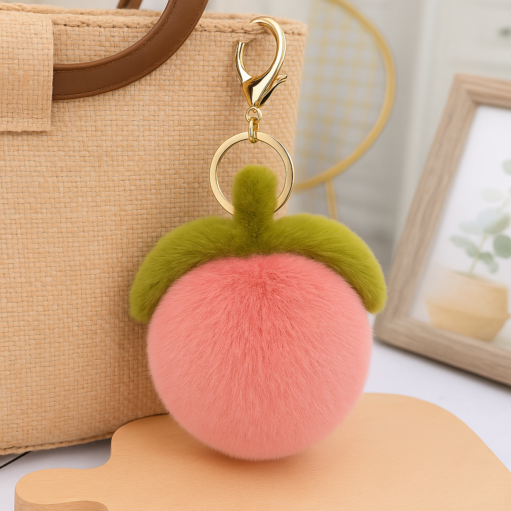 Peachy Plush Keyring